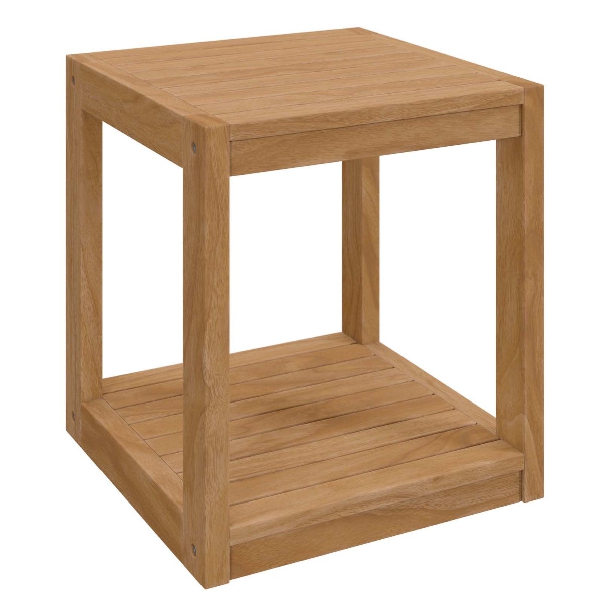 Carlsbad Teak Wood Outdoor Patio Side Table - BUILDMYPLACE