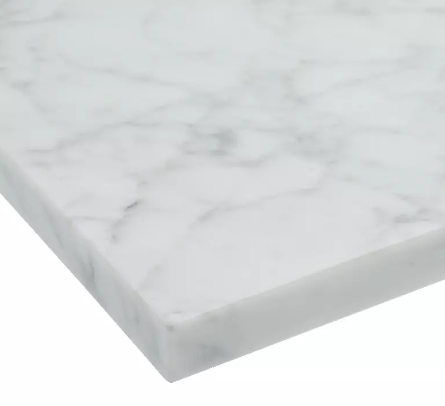 Carrara White Marble Rectangular Bathroom Vanity Sink Top - BUILDMYPLACE