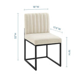 Carriage Dining Chair Upholstered Fabric Set of 2 - BUILDMYPLACE