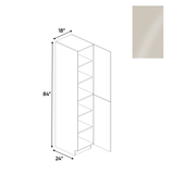 Cashmere Gloss - Tall Pantry Cabinet - 18"W x 84"H x 24"D - Pre Assembled - Frameless Cabinet - BUILDMYPLACE