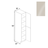 Cashmere Gloss - Tall Pantry Cabinet - 18"W x 90"H x 24"D - Pre Assembled - Frameless Cabinet - BUILDMYPLACE