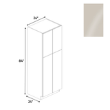 Cashmere Gloss - Tall Pantry Cabinet - 24"W x 84"H x 24"D - Pre Assembled - Frameless Cabinet - BUILDMYPLACE