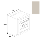 Cashmere Matte - Base Oven Cabinet - 30"W x 34.5"H x 24"D - Pre Assembled - Frameless Cabinet - BUILDMYPLACE