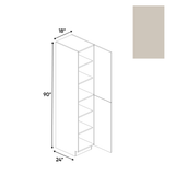 Cashmere Matte - Tall Pantry Cabinet - 18"W x 90"H x 24"D - Pre Assembled - Frameless Cabinet - BUILDMYPLACE