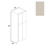 Cashmere Matte - Tall Pantry Cabinet - 24"W x 90"H x 24"D - Pre Assembled - Frameless Cabinet - BUILDMYPLACE