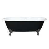 Cast Iron Double Ended Clawfoot Tub with 7 - Inch Faucet Drillings - BUILDMYPLACE