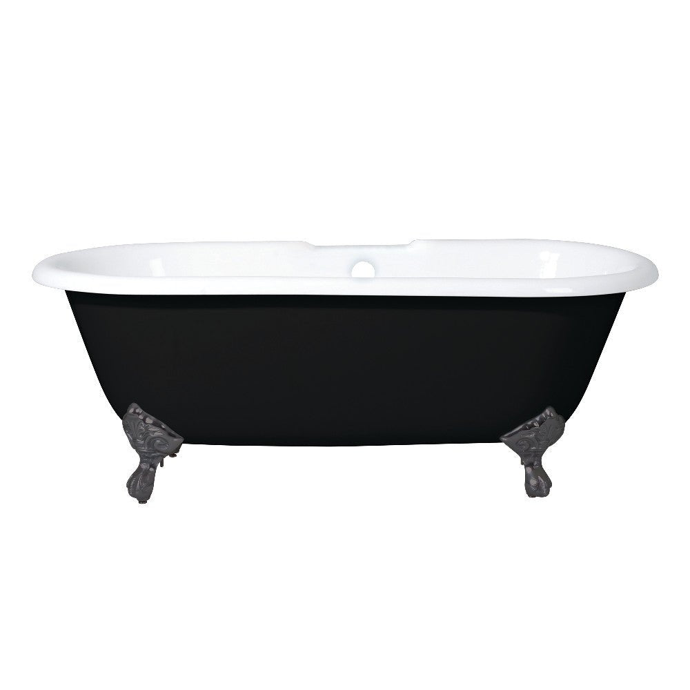 Cast Iron Double Ended Clawfoot Tub with 7 - Inch Faucet Drillings - BUILDMYPLACE