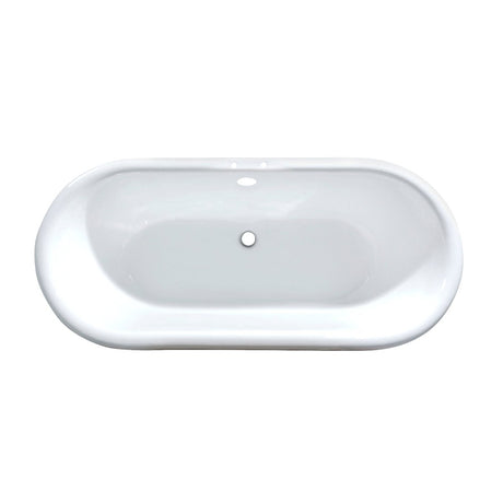 Cast Iron Double Ended Clawfoot Tub with 7 - Inch Faucet Drillings - BUILDMYPLACE