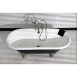 Cast Iron Double Ended Clawfoot Tub with 7 - Inch Faucet Drillings - BUILDMYPLACE