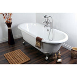 Cast Iron Double Ended Clawfoot Tub with 7 - Inch Faucet Drillings - BUILDMYPLACE