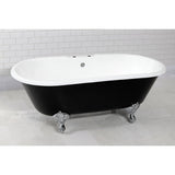 Cast Iron Double Ended Clawfoot Tub with 7 - Inch Faucet Drillings - BUILDMYPLACE