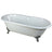 Cast Iron Double Ended Clawfoot Tub with 7 - Inch Faucet Drillings - BUILDMYPLACE