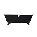 Cast Iron Double Ended Clawfoot Tub with 7 - Inch Faucet Drillings - BUILDMYPLACE