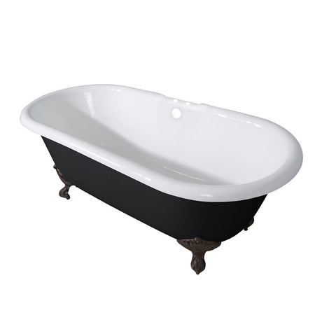 Cast Iron Double Ended Clawfoot Tub with 7 - Inch Faucet Drillings - BUILDMYPLACE