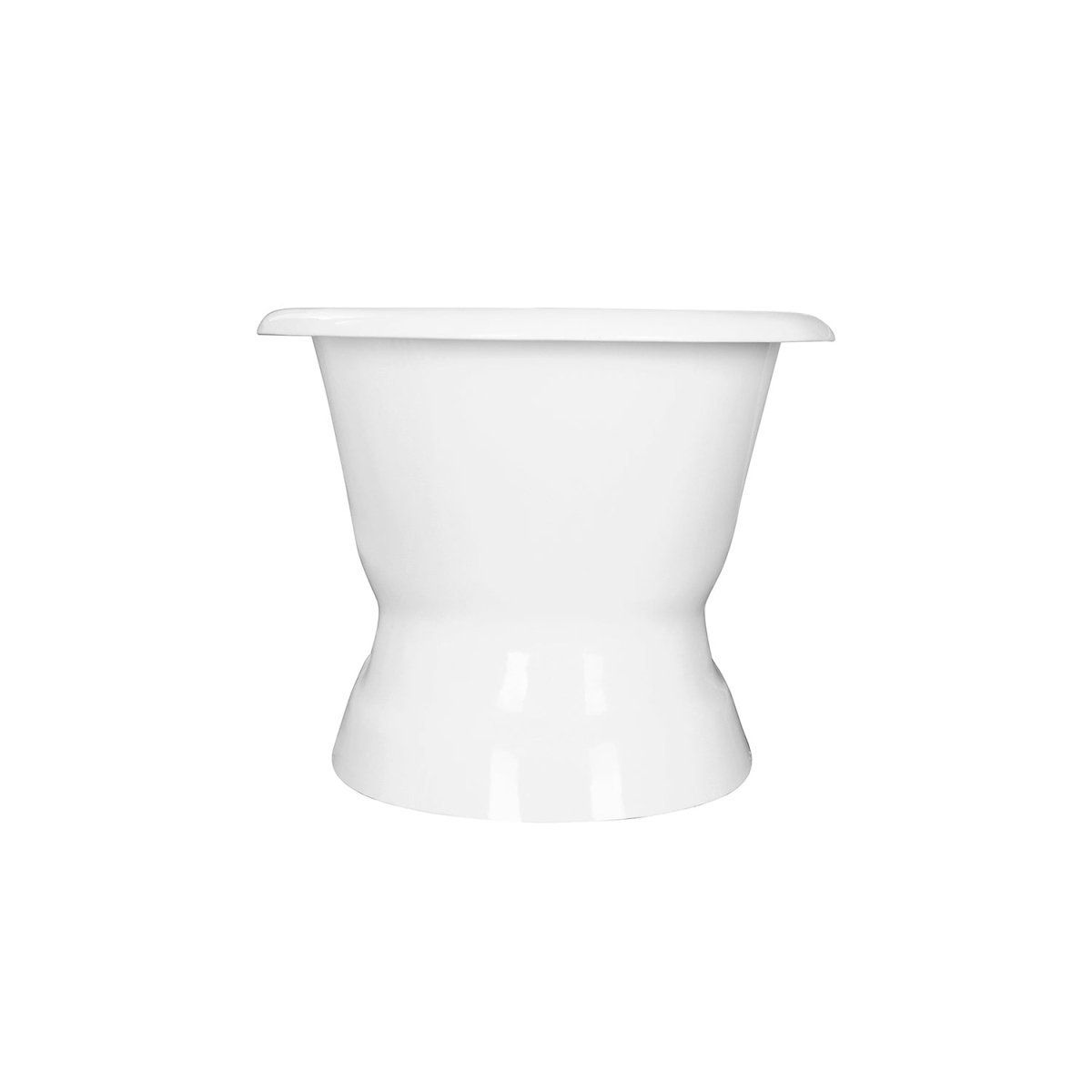 Cast Iron Double Ended Pedestal Tub (No Faucet Drillings), White - BUILDMYPLACE