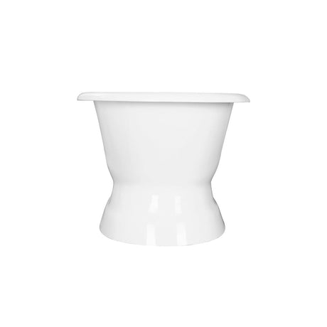 Cast Iron Double Ended Pedestal Tub (No Faucet Drillings), White - BUILDMYPLACE