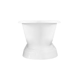 Cast Iron Double Ended Pedestal Tub (No Faucet Drillings), White - BUILDMYPLACE