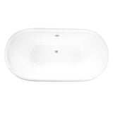 Cast Iron Double Ended Pedestal Tub (No Faucet Drillings), White - BUILDMYPLACE