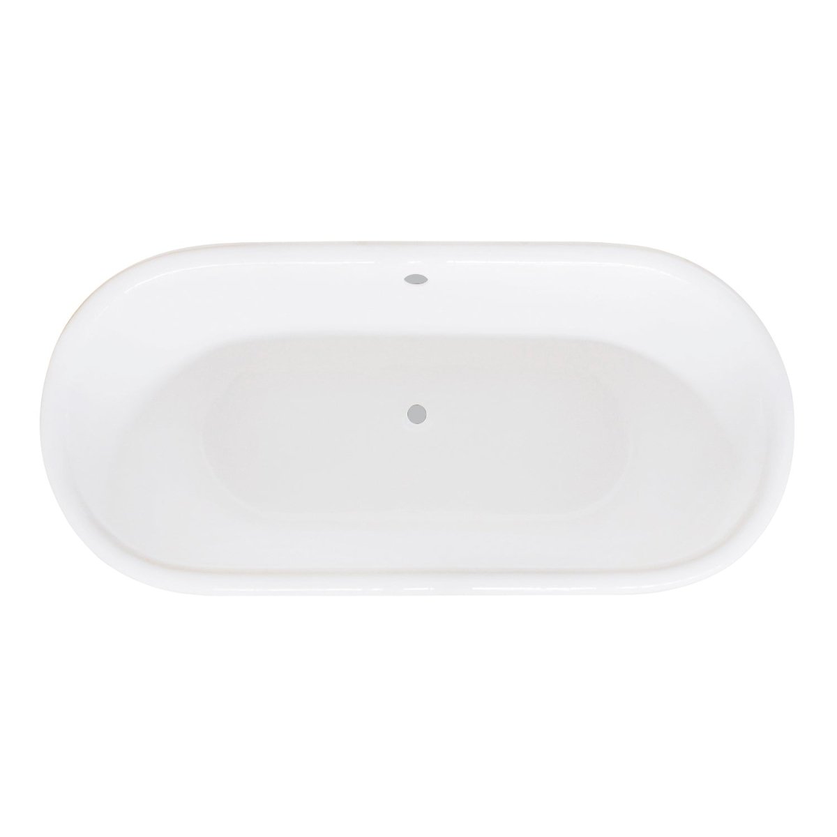 Cast Iron Double Ended Pedestal Tub (No Faucet Drillings), White - BUILDMYPLACE