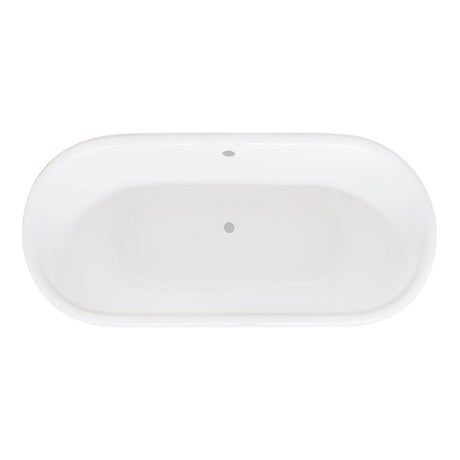 Cast Iron Double Ended Pedestal Tub (No Faucet Drillings), White - BUILDMYPLACE