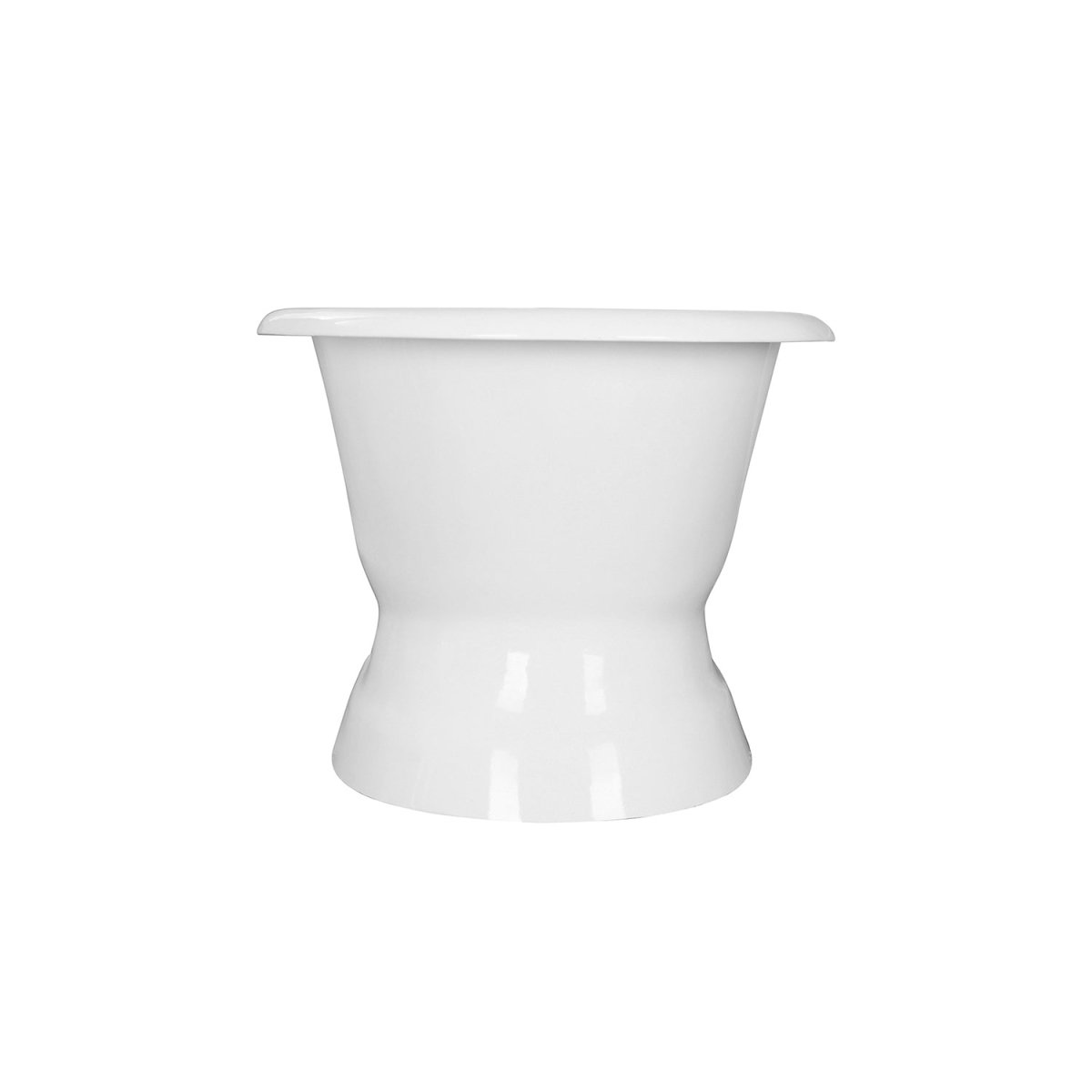 Cast Iron Double Ended Pedestal Tub (No Faucet Drillings), White - BUILDMYPLACE