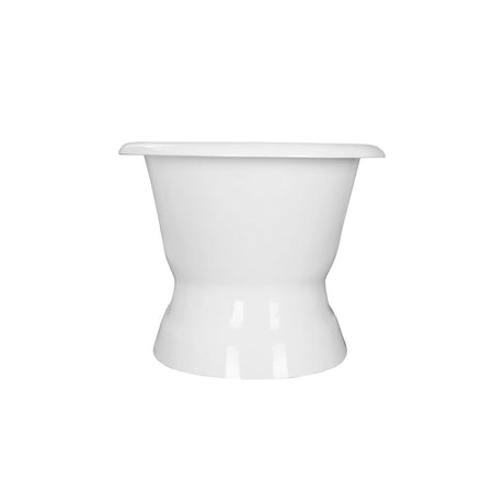 Cast Iron Double Ended Pedestal Tub (No Faucet Drillings), White - BUILDMYPLACE