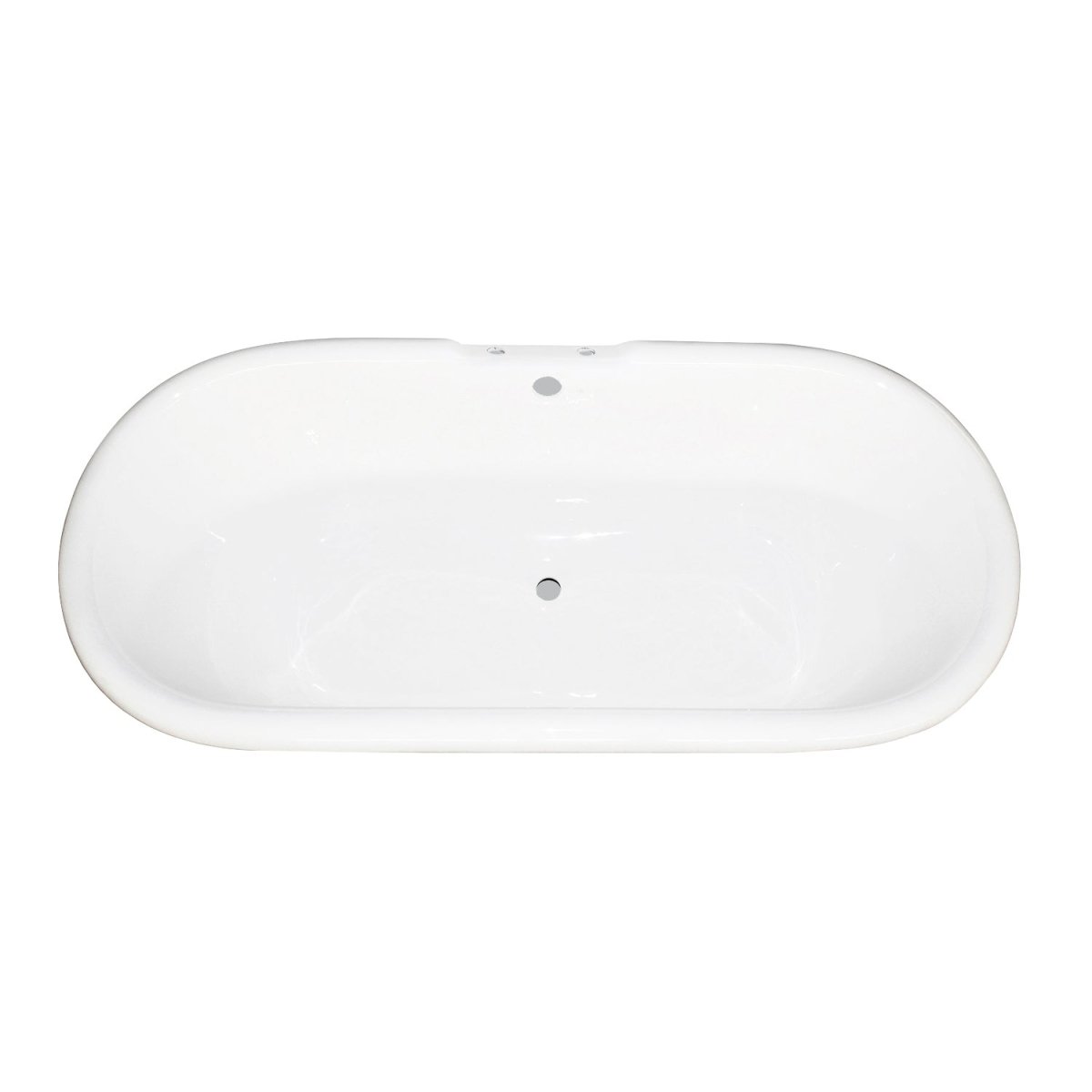 Cast Iron Double Ended Pedestal Tub with 7 - Inch Faucet Drillings, White - BUILDMYPLACE