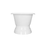 Cast Iron Double Ended Pedestal Tub with 7 - Inch Faucet Drillings, White - BUILDMYPLACE