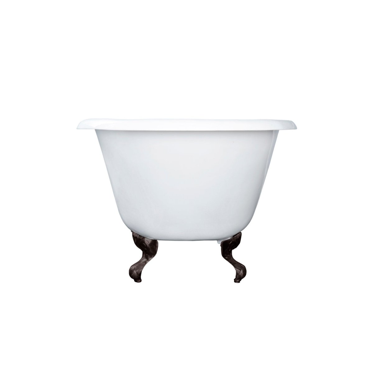 Cast Iron Roll Top Clawfoot Tub with 3 - 3/8 Inch Wall Drillings - BUILDMYPLACE