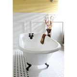 Cast Iron Roll Top Clawfoot Tub with 3 - 3/8 Inch Wall Drillings - BUILDMYPLACE