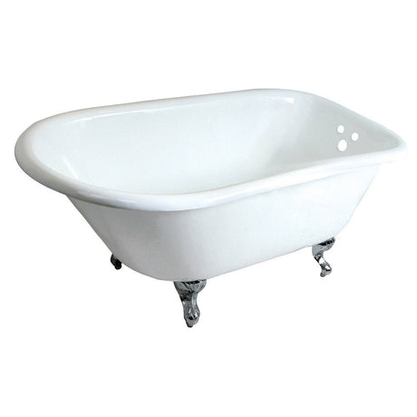 Cast Iron Roll Top Clawfoot Tub with 3 - 3/8 Inch Wall Drillings - BUILDMYPLACE