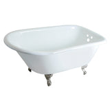 Cast Iron Roll Top Clawfoot Tub with 3 - 3/8 Inch Wall Drillings - BUILDMYPLACE