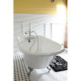 Cast Iron Roll Top Clawfoot Tub with 3 - 3/8 Inch Wall Drillings - BUILDMYPLACE