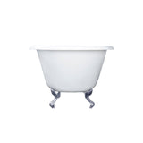 Cast Iron Roll Top Clawfoot Tub with 3 - 3/8 Inch Wall Drillings - BUILDMYPLACE