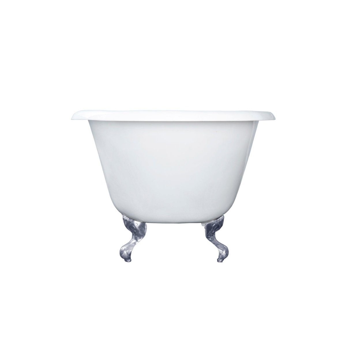 Cast Iron Roll Top Clawfoot Tub with 3 - 3/8 Inch Wall Drillings - BUILDMYPLACE