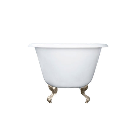 Cast Iron Roll Top Clawfoot Tub with 3 - 3/8 Inch Wall Drillings - BUILDMYPLACE