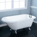 Cast Iron Roll Top Clawfoot Tub with 3 - 3/8 Inch Wall Drillings - BUILDMYPLACE