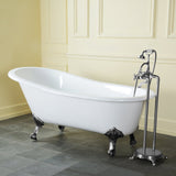 Cast Iron Single Slipper Clawfoot Tub (No Faucet Drillings) - BUILDMYPLACE