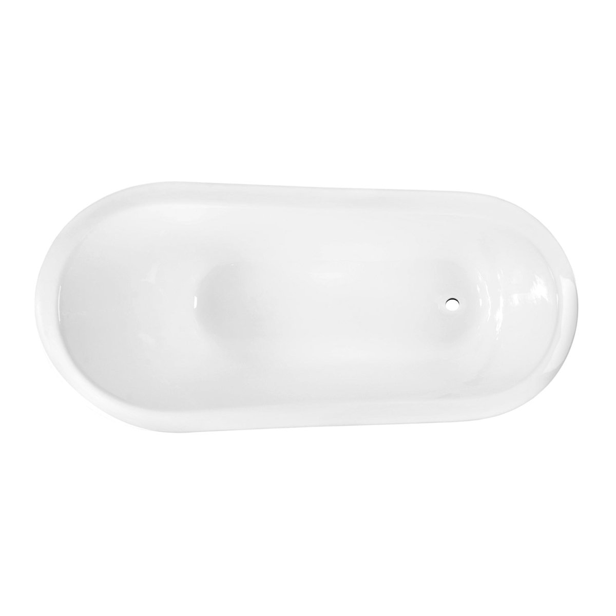 Cast Iron Single Slipper Clawfoot Tub (No Faucet Drillings) - BUILDMYPLACE