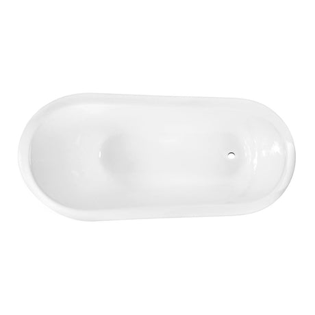 Cast Iron Single Slipper Clawfoot Tub (No Faucet Drillings) - BUILDMYPLACE