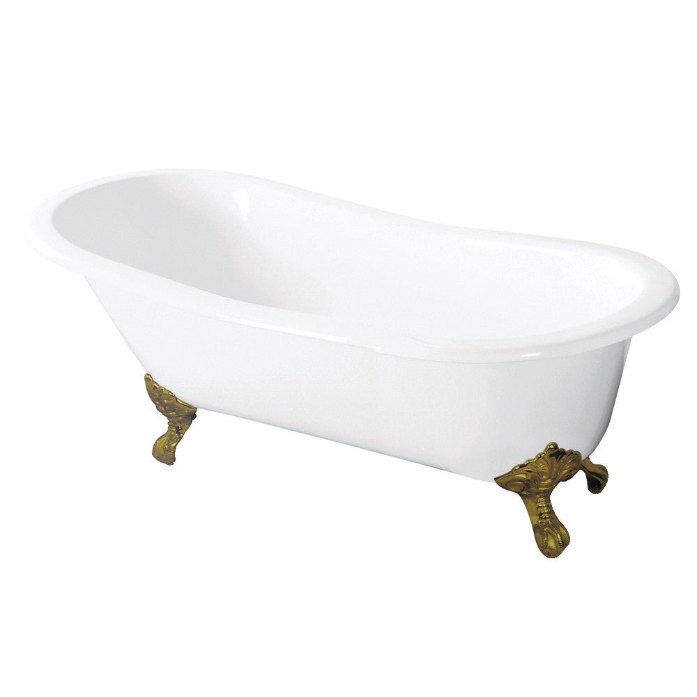 Cast Iron Slipper Clawfoot Tub without Faucet Drillings - BUILDMYPLACE