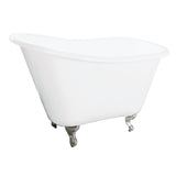 Cast Iron Slipper Clawfoot Tub without Faucet Drillings - BUILDMYPLACE