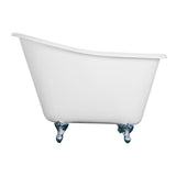 Cast Iron Slipper Clawfoot Tub without Faucet Drillings - BUILDMYPLACE