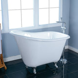 Cast Iron Slipper Clawfoot Tub without Faucet Drillings - BUILDMYPLACE