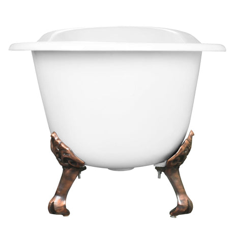 Cast Iron Slipper Clawfoot Tub without Faucet Drillings - BUILDMYPLACE