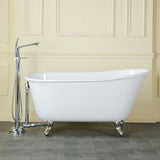 Cast Iron Slipper Clawfoot Tub without Faucet Drillings - BUILDMYPLACE