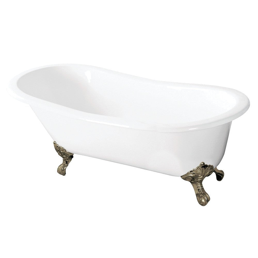 Cast Iron Slipper Clawfoot Tub without Faucet Drillings - BUILDMYPLACE