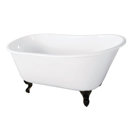 Cast Iron Slipper Clawfoot Tub without Faucet Drillings - BUILDMYPLACE