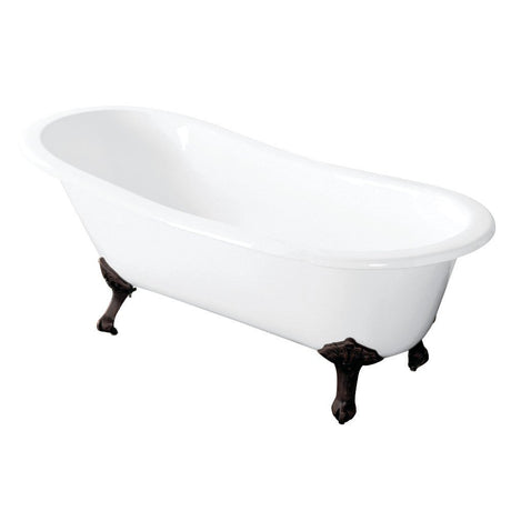 Cast Iron Slipper Clawfoot Tub without Faucet Drillings - BUILDMYPLACE