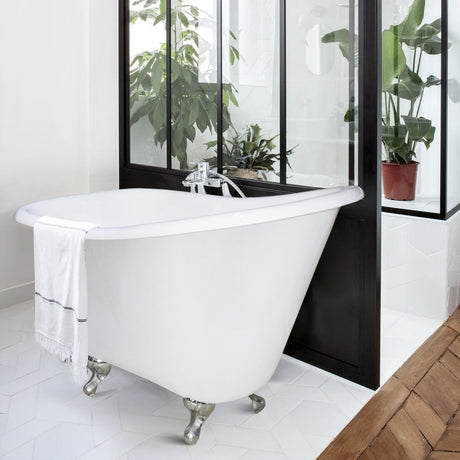 Cast Iron Slipper Clawfoot Tub without Faucet Drillings - BUILDMYPLACE